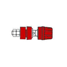 DOUILLE 4mm AVEC BOUCHON IMPERDABLE- ROUGE (PKI 10A)