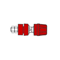 DOUILLE 4mm AVEC BOUCHON IMPERDABLE- ROUGE (PKI 10A)
