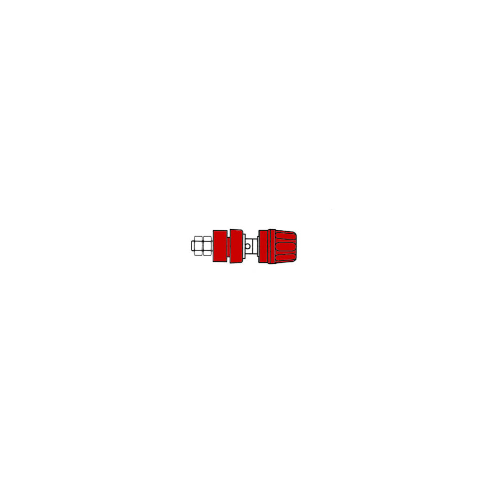 DOUILLE 4mm AVEC BOUCHON IMPERDABLE- ROUGE (PKI 10A)