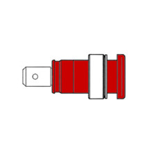 DOUILLE DE SECURITE ISOLEE 4mm, ROUGE (SEB 2620-F6,3)