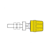 DOUILLE 4mm - LONGUE TIGE - JAUNE (PK 10A)