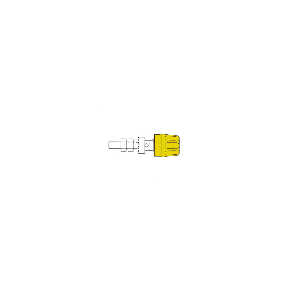 DOUILLE 4mm - LONGUE TIGE - JAUNE (PK 10A)