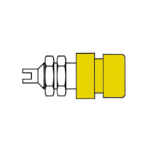 DOUILLE STANDARD 4mm ISOLEE - JAUNE (BIL 20)