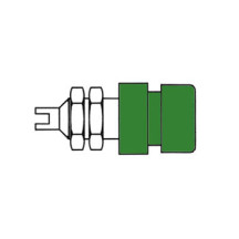 DOUILLE STANDARD 4mm ISOLEE - VERT (BIL 20)