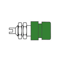 DOUILLE STANDARD 4mm ISOLEE - VERT (BIL 20)