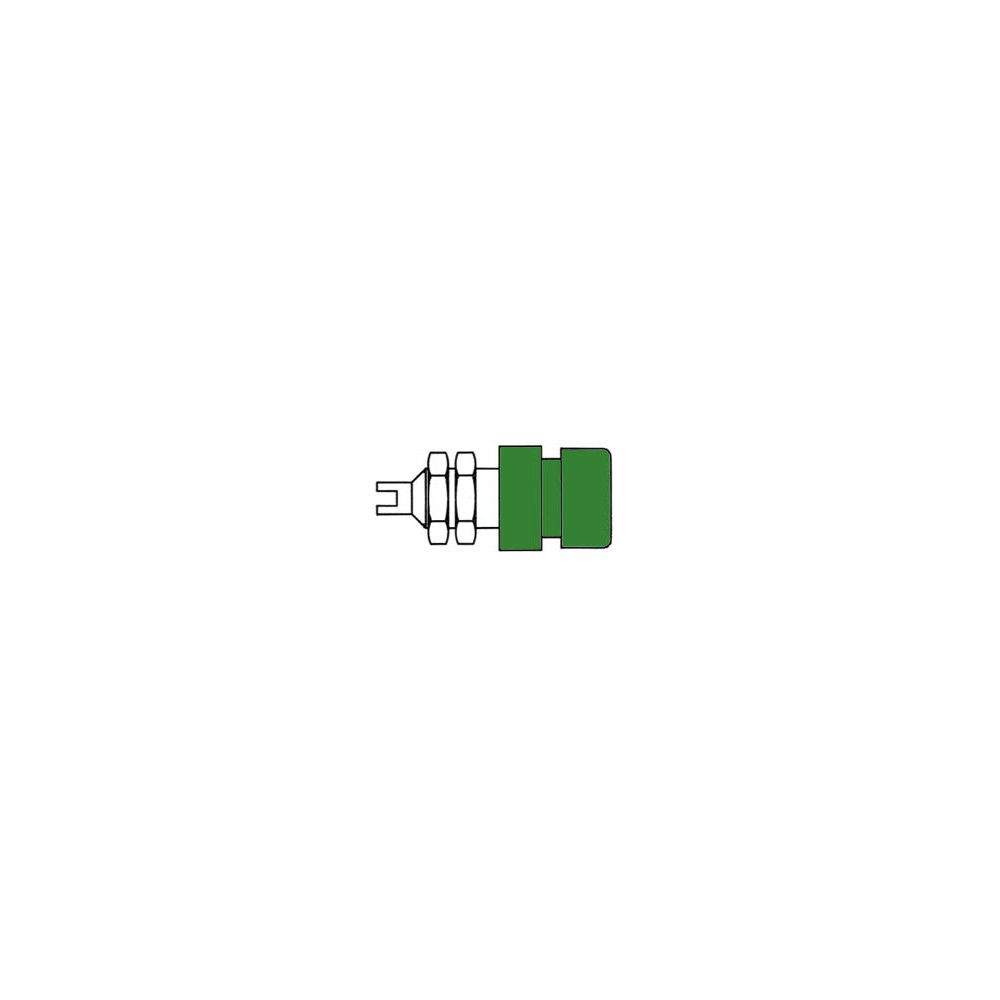 DOUILLE STANDARD 4mm ISOLEE - VERT (BIL 20)