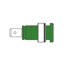 DOUILLE DE SECURITE ISOLEE 4mm, VERT (SEB 2620-F6,3)