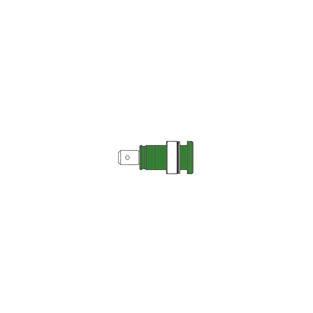 DOUILLE DE SECURITE ISOLEE 4mm, VERT (SEB 2620-F6,3)