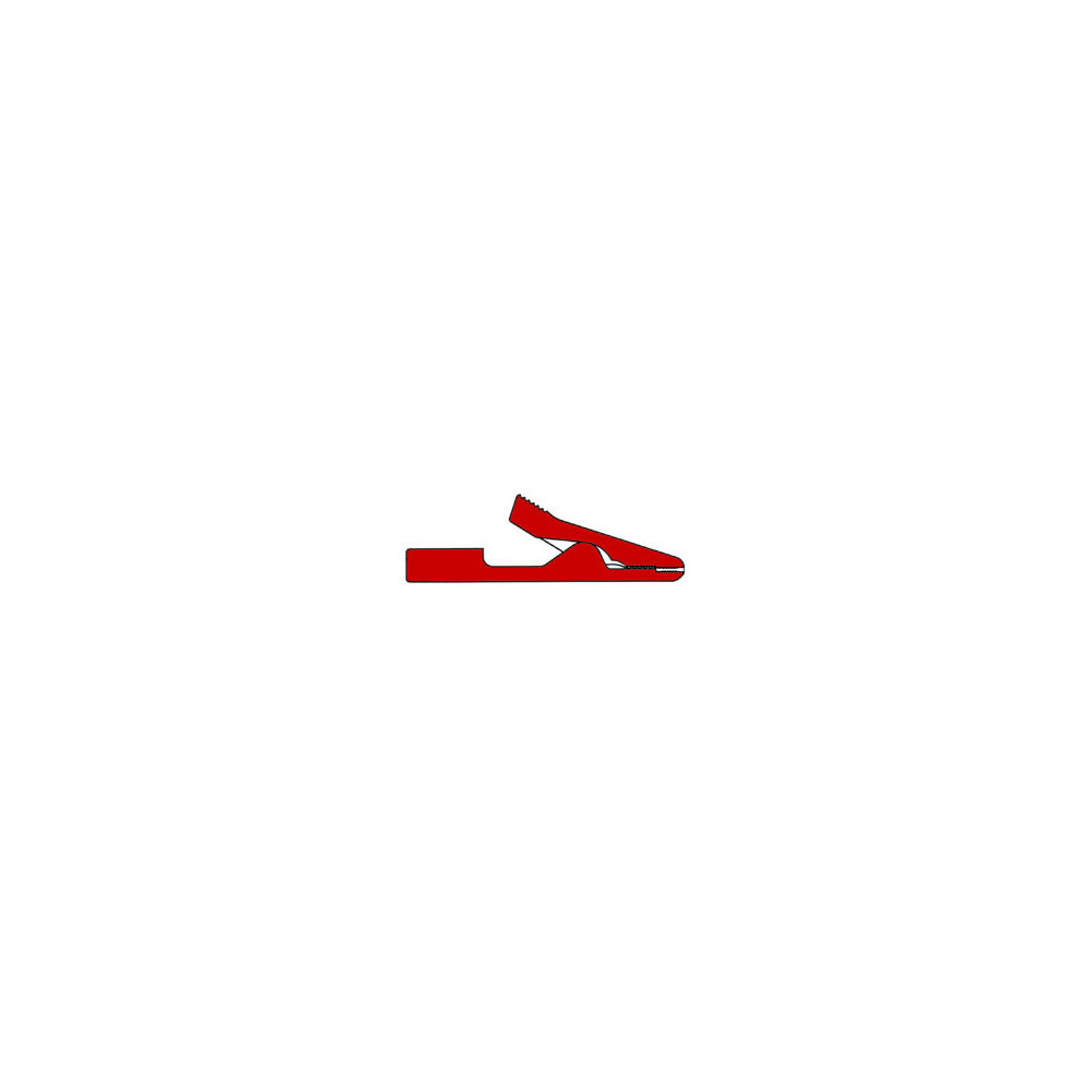 PINCE CROCODILE ISOLEE 2mm - ROUGE (MA1)