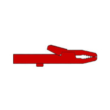 PINCE CROCODILE ISOLEE 4mm 25A - ROUGE (AK 2 S)