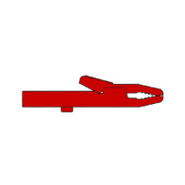 PINCE CROCODILE ISOLEE 4mm 25A - ROUGE (AK 2 S)