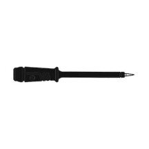 POINTE DE TOUCHE À DOUILLE ISOLANTE FLEXIBLE 4mm EN ACIER INOX - NOIR (PRÜF 2)