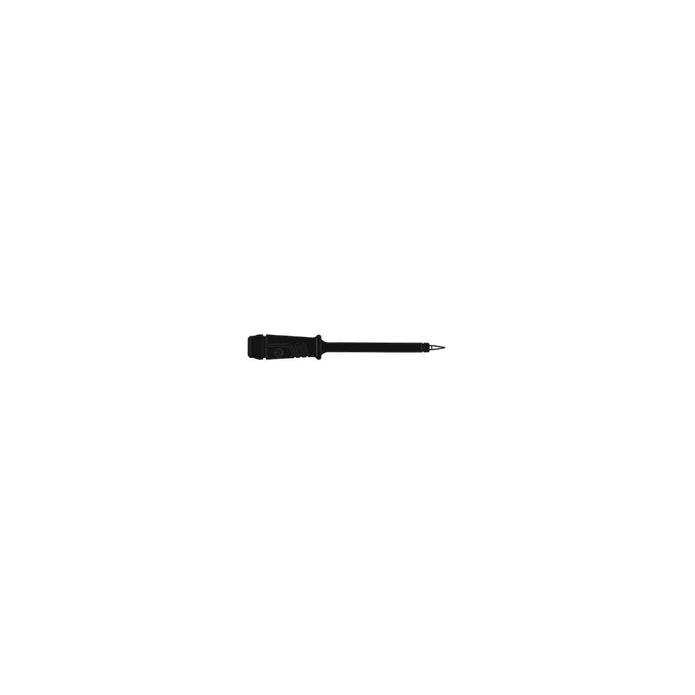 POINTE DE TOUCHE À DOUILLE ISOLANTE FLEXIBLE 4mm EN ACIER INOX - NOIR (PRÜF 2)