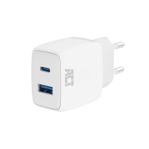 Chargeur USB, 1 x USB-C, 1 x USB-A, fonction Power Delivery, 20W, 1,7A, blanc