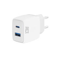Chargeur USB, 1 x USB-C, 1 x USB-A, fonction Power Delivery, 20W, 1,7A, blanc