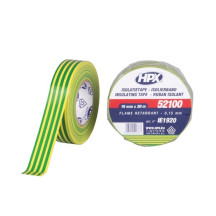 Ruban isolant PVC VDE - jaune/vert 19mm x 20m