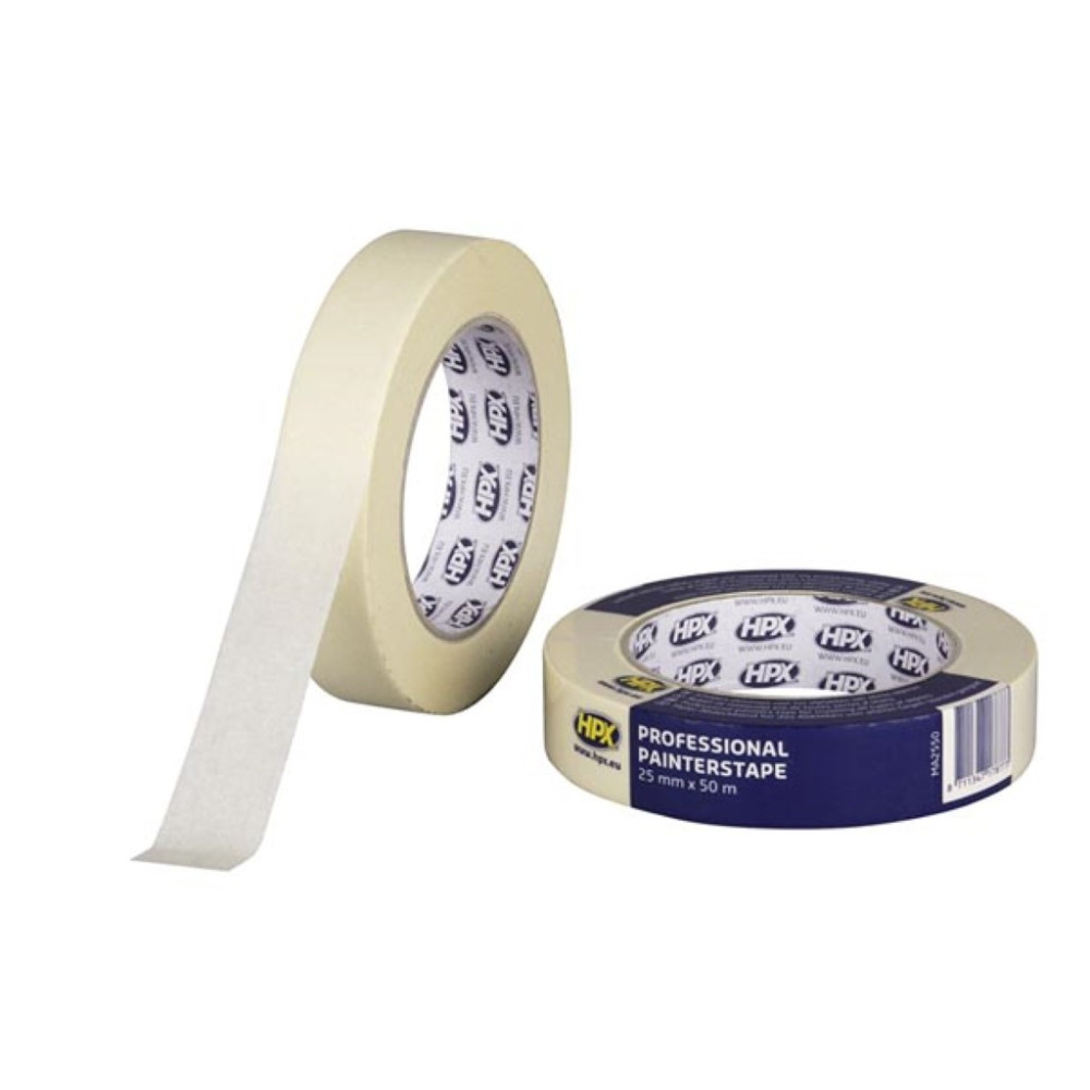 Ruban de masquage 60°C - blanc crème 25mm x 50m