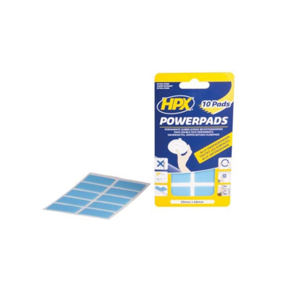 Pads adhésifs double face (10 pièces) - 20mm x 40mm