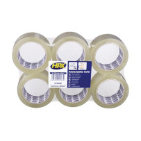Ruban d'emballage pack de 6 rouleaux - transparent 50mm x 66m