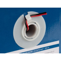 CÂBLE HAUT-PARLEUR - ROUGE/NOIR - 2 x 0.75 mm² - 100 m