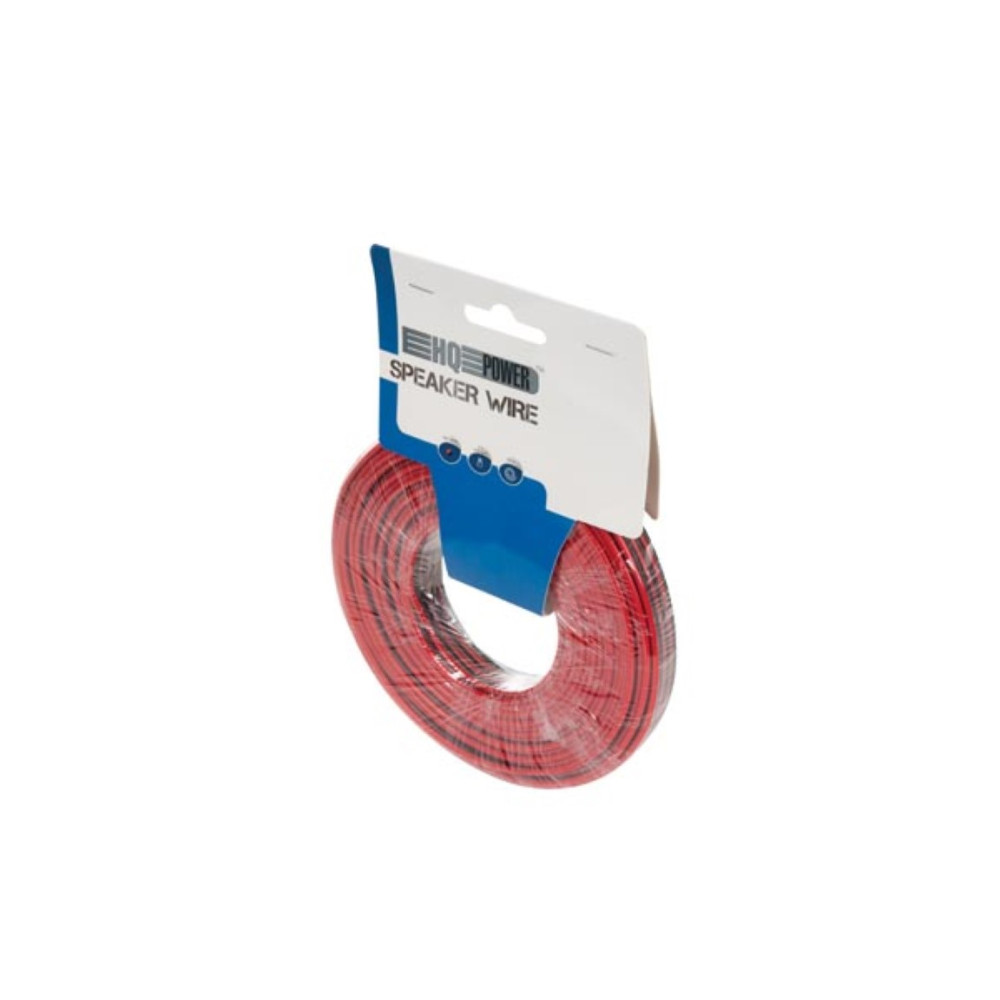 CÂBLE HAUT-PARLEUR - ROUGE/NOIR - 2 x 1.50 mm² - 25 m