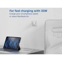 Chargeur USB, 1 x USB-C, fonction Power Delivery, 35W, 1,75A, blanc