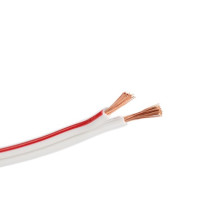 CÂBLE HAUT-PARLEUR - BLANC - 2 x 0.75 mm² - 100 m