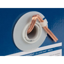 CÂBLE HAUT-PARLEUR - TRANSPARENT - 2 x 2.50 mm² - 100 m