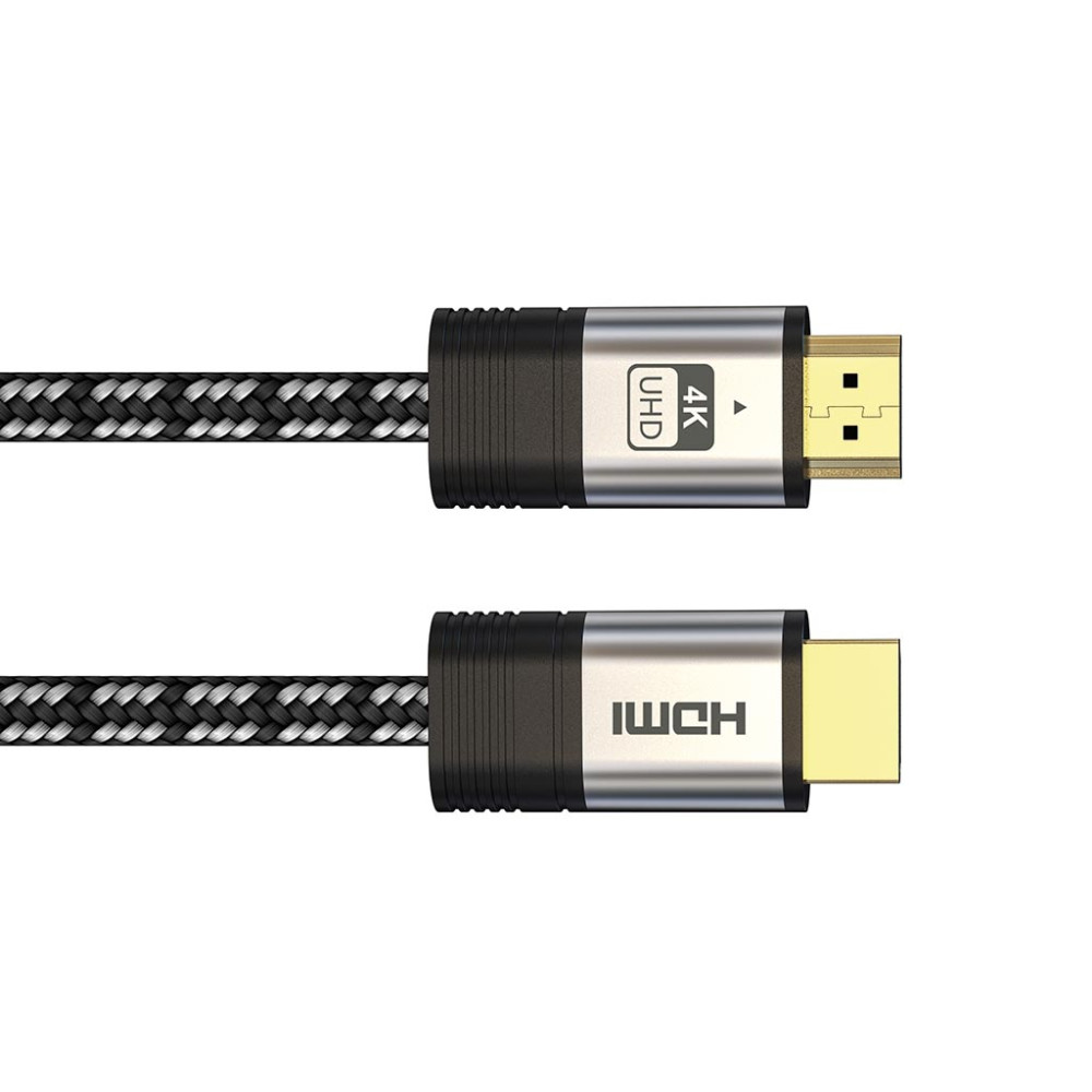 Câble HDMI 2.0 tressé en coton avec connecteur plaqué or - 4K Video - 10 mètres
