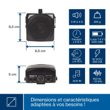 AMPLIFICATEUR DE VOIX PORTABLE