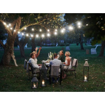 Guirlande lumineuse LED festive - 20 douilles E27 - sans ampoules - 10 m