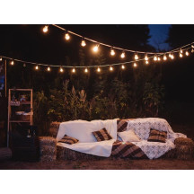 Guirlande de fête à LED avec 20 lampes LED blanc chaud