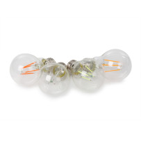 JEU D'AMPOULES À FILAMENT LED - A60 - VERRE CLAIR - 4 pcs - ROUGE - VERT - BLEU - ORANGE