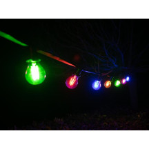 JEU D'AMPOULES À FILAMENT LED - A60 - VERRE CLAIR - 4 pcs - ROUGE - VERT - BLEU - ORANGE