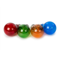 JEU D'AMPOULES À FILAMENT LED - A60 - VERRE COLORÉ - 4 pcs - ROUGE - VERT - BLEU - ORANGE