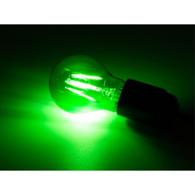 JEU D'AMPOULES À FILAMENT LED - A60 - VERRE COLORÉ - 4 pcs - ROUGE - VERT - BLEU - ORANGE