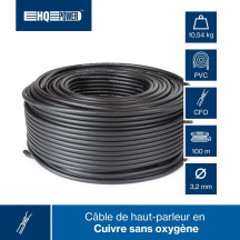 CÂBLE HAUT-PARLEUR - NOIR - 2 x 2.50 mm² - 100 m
