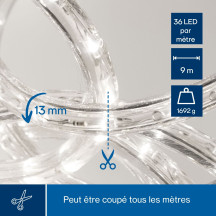 Flexible lumineux à LED - 9 m - blanc froid
