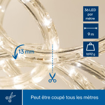 Flexible lumineux à LED - 9 m - blanc chaud