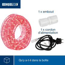 Flexible lumineux à LED - 9 m - rouge