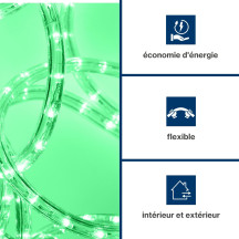 Flexible lumineux à LED - 9 m - vert