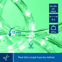 Flexible lumineux à LED - 9 m - vert