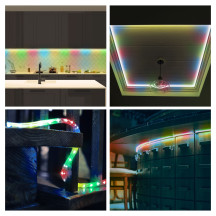 Flexible lumineux à LED - 2 canaux - multicolore + contrôleur (9m)