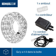 Flexible lumineux à LED - 2 canaux - multicolore + contrôleur (9m)