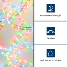Flexible lumineux à LED - 2 canaux - multicolore + contrôleur (20 m)