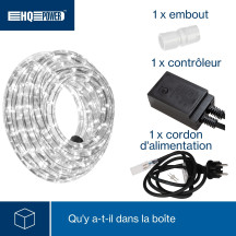 Flexible lumineux à LED - 2 canaux - multicolore + contrôleur (20 m)