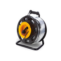 Tambour de corde lumineux LED - 30 m - blanc froid - éclairage de sécurité pour professionnels