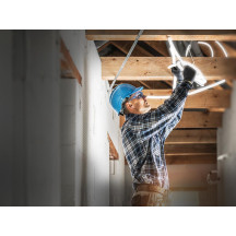 Tambour de corde lumineux LED - 30 m - blanc froid - éclairage de sécurité pour professionnels