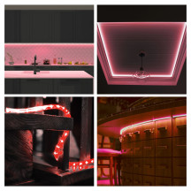 Flexible lumineux à LED - 45 m - rouge