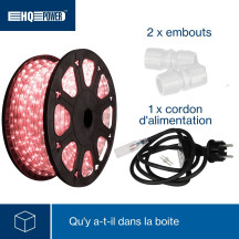 Flexible lumineux à LED - 45 m - rouge